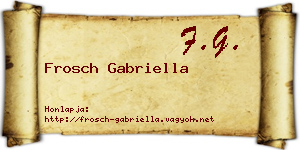 Frosch Gabriella névjegykártya